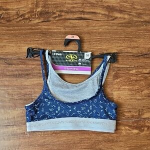 NWT Athletic Works Girls Sports Bra 2 Pack Size 28